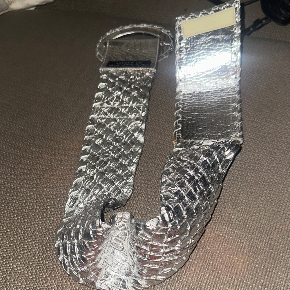 Silver Braided Belt - Womens Accessory